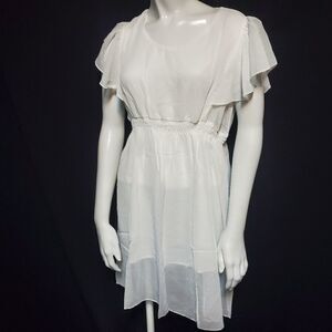 Angela White Flowing Dress (L & XXXL)